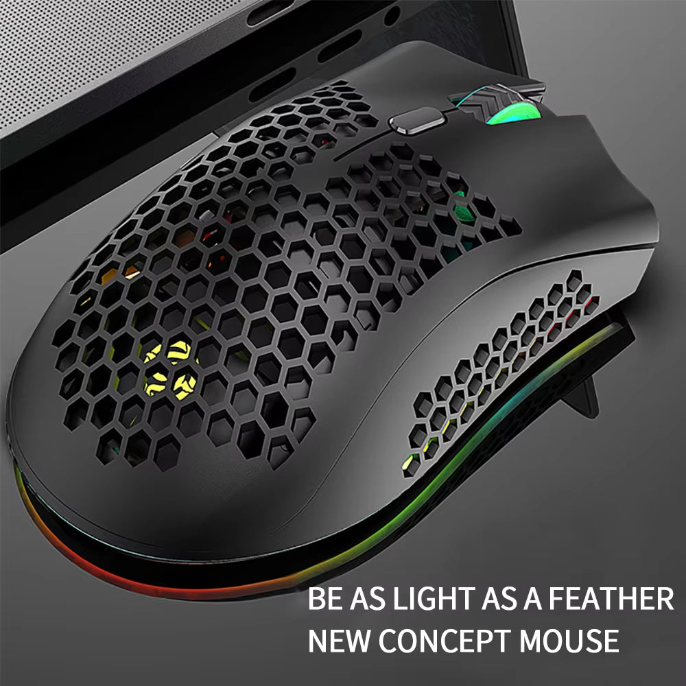 BM600 Wireless Mouse Luminescent Desktop Computer Laptop Universal Rechargable Lightweight Ergonomics Game E-Sports Mouses